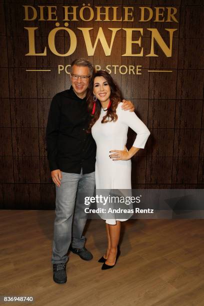 The investors Frank Thelen and Judith Williams pose during the photo call for the fourth season of the TV show 'Die Hoehle der Loewen' on August 22,...