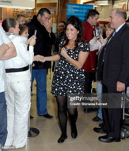 Laura White X Factor Finalist performs homecoming show for fans at Carphone Warehouse on November 14, 2008 in Bolton, England.