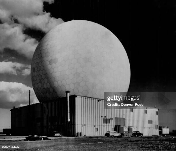 Giant sphere Protects Missile-Tracking of detection radar sets which scientists hope will give nation 15-minute warning in event of ballistic missile...