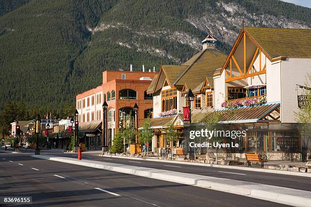 banff avenue - avenue stock pictures, royalty-free photos & images