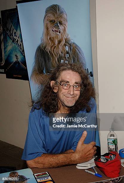 Peter Mayhew, Chewbacca of Star Wars attends the 2008 National Big Apple Comic Book, Art, Toy & Sci-Fi Expo at the Penn Plaza Pavilion on November...