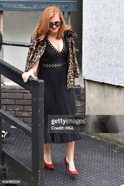 Isla Fisher seen at the ITV Studios on August 22, 2017 in London, England.