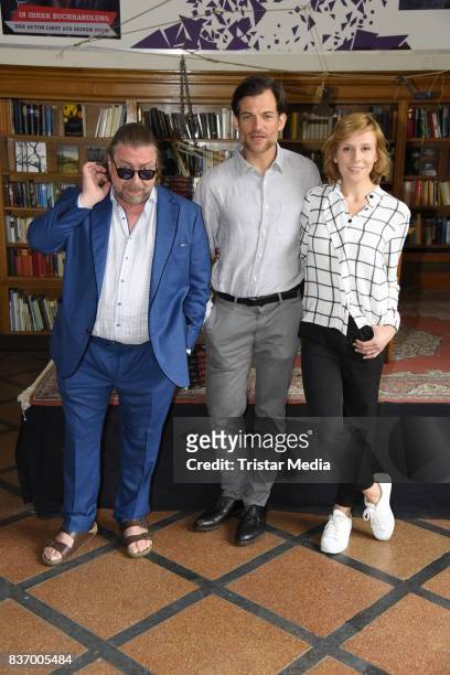 Armin Rohde, Torben Liebrecht and Franziska Weisz during the RTL Event Movie 'Das Joshua-Profil' Photocall In Berlin on August 22, 2017 in Berlin,...