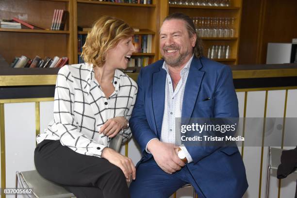 Franziska Weisz and Armin Rohde during the RTL Event Movie 'Das Joshua-Profil' Photocall In Berlin on August 22, 2017 in Berlin, Germany.