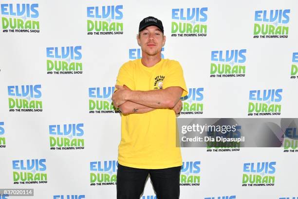 Diplo visits "The Elvis Duran Z100 Morning Show" at Z100 Studio on August 22, 2017 in New York City.