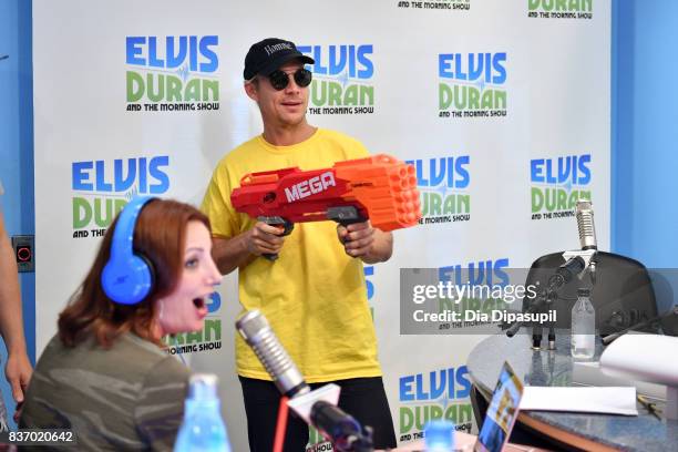 Diplo visits "The Elvis Duran Z100 Morning Show" at Z100 Studio on August 22, 2017 in New York City.