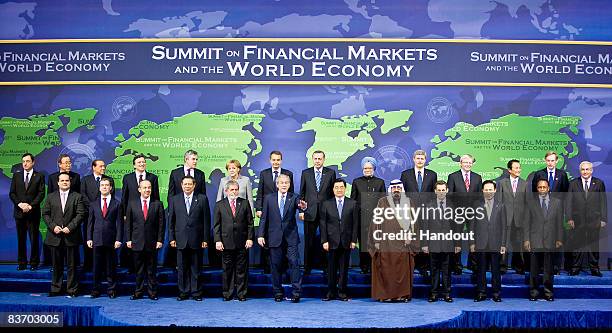 Leaders Financial Stability Forum Chairman Mario Draghi, UN Secretary General Ban Ki-moon, European Commission President Jose Manuel Barroso, Italian...