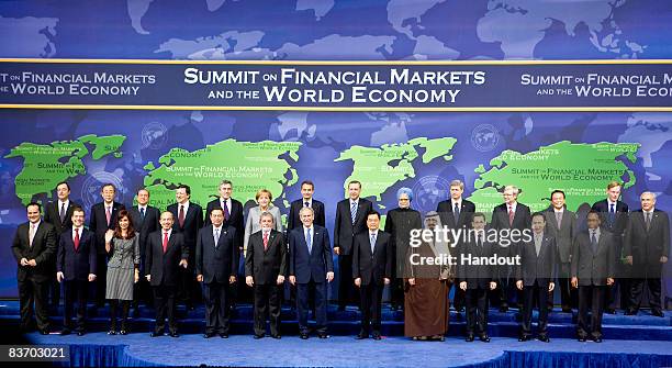 Leaders Financial Stability Forum Chairman Mario Draghi, UN Secretary General Ban Ki-moon, European Commission President Jose Manuel Barroso, Italian...