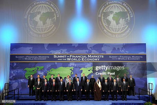 Leaders Financial Stability Forum Chairman Mario Draghi, UN Secretary General Ban Ki-moon, European Commission President Jose Manuel Barroso, Italian...