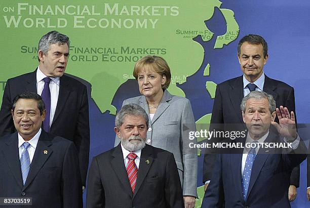 British Prime Minister Gordon Brown, German Chancellor Angela Merkel and Spain Prime Minister Jose Luis Rodriguez Zapatero Indonesian President...