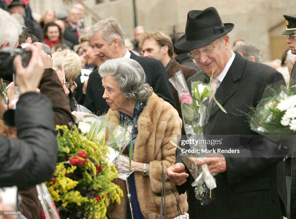 Belgium Royals Attend Mass at Saints Michel Cathedral During Kings Day on November 15, 2008 in Brussels, Belgium.