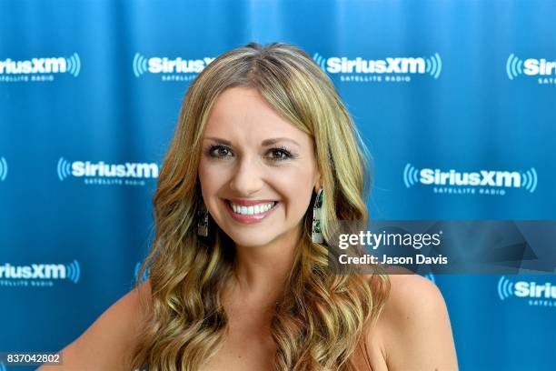 Recording Artist Carly Pearce arrives at the SiriusXM Nashville Studios to speak with SiriusXM Host Storme Warren and announce her debut album "Every...