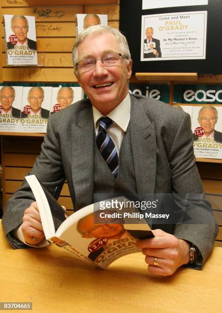 Paul O'Grady signs copies of his book "At My Mother's Knee" in Easons, O'Connell Street on November 15, 2008 in Dublin, Ireland.