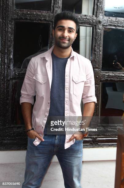 Bollywood actor Aadar Jain poses during an interview at Hotel Le Meridien, on August 16, 2017 in New Delhi, India.