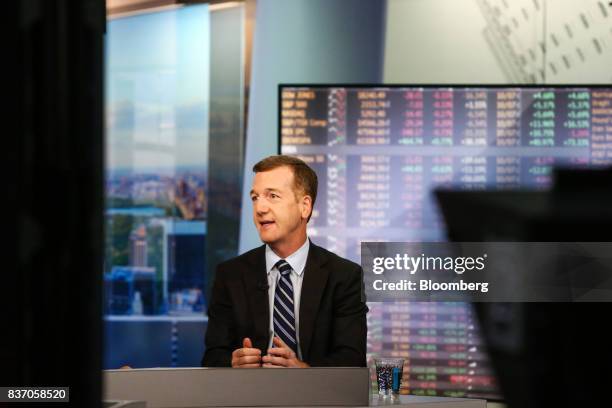 Mike Wilson, chief U.S. Equity strategist at Morgan Stanley & Co., speaks during a Bloomberg Television interview in New York, U.S., on Tuesday, Aug....