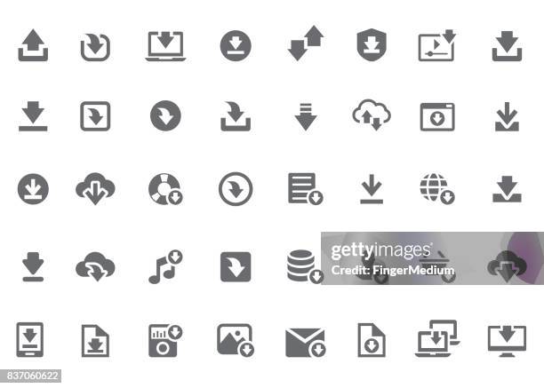 download icon set - sync stock illustrations