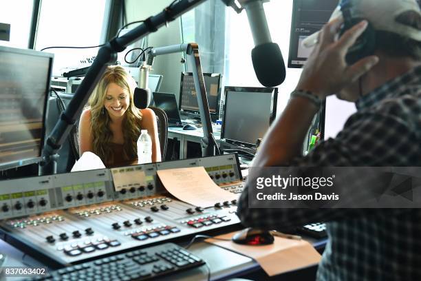Recording Artist Carly Pearce visits SiriusXM Host Storme Warren at the SiriusXM Nashville Studios to announce her debut album "Every Little Thing"...
