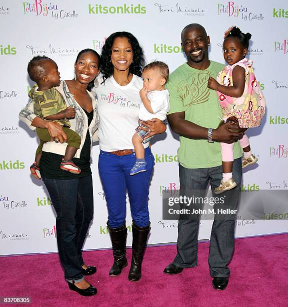 Kairo Ballard, Dawn Ballard, Garcelle Beauvais-Nilon, Jaid Thomas Nilon, Alimi Ballard and Naya Ballard attend Kitson's Petit Bijou By Garcelle...