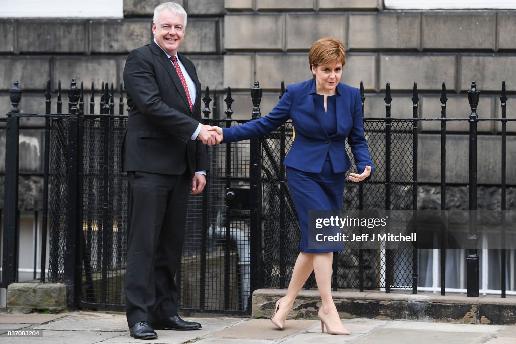 First Minister Of Scotland Meets The First Minister Of Wales