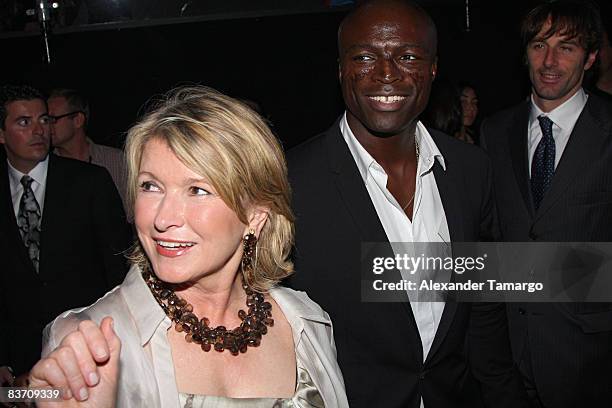 Martha Stewart and Seal attend the 2008 Victoria's Secret fashion show at the Fountainebleau Miami Beach on November 15, 2008 in Miami Beach, Florida.