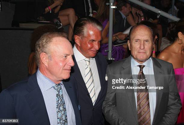 Actors James Caan, George Hamilton and Robert Duval attend the 2008 Victoria's Secret fashion show at the Fountainebleau Miami Beach on November 15,...