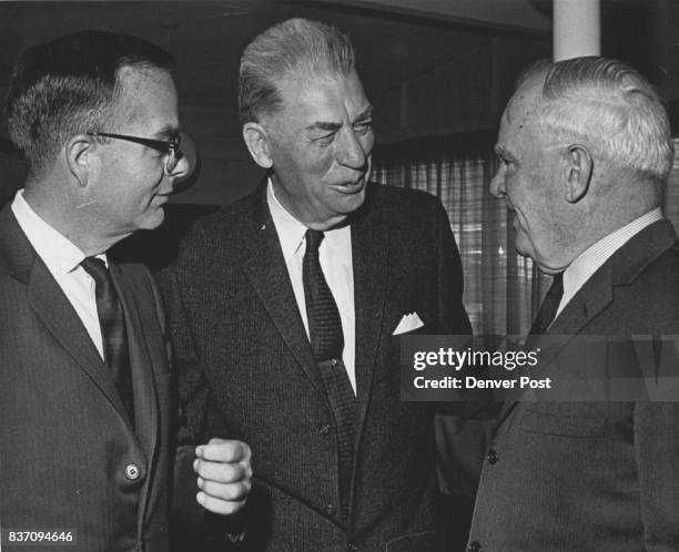 Roy H. McVickers Jr., Ed Johnson, Luther Hodges Credit: Denver Post