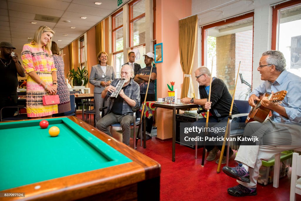 Queen Maxima Of The Nederlands visits 60th anniversary of Kansfonds in Delft