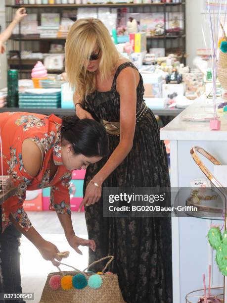 Kimberly Stewart is seen on August 21, 2017 in Los Angeles, California.