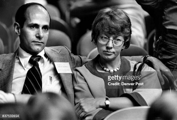 Quiet Moment After A Long Campaign Carlos Suarez and his wife, Connie, watch tabulation. Suarez' bid failed. Credit: Denver Post, Inc.
