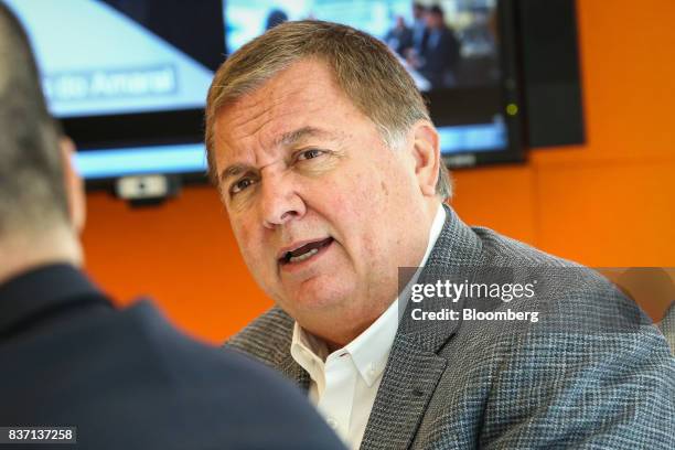 Hernan Rincon, president and chief executive officer of Avianca Holdings SA, speaks during an interview in New York, U.S., on Tuesday, Aug. 22, 2017....