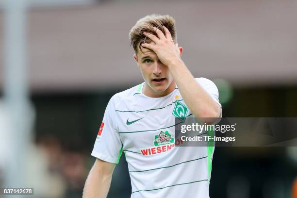 Johannes Eggestein of Bremen looks on during the pre-season friendly between Werder Bremen and Wolverhampton Wanderers at Parkstadion Zell Am Ziller...