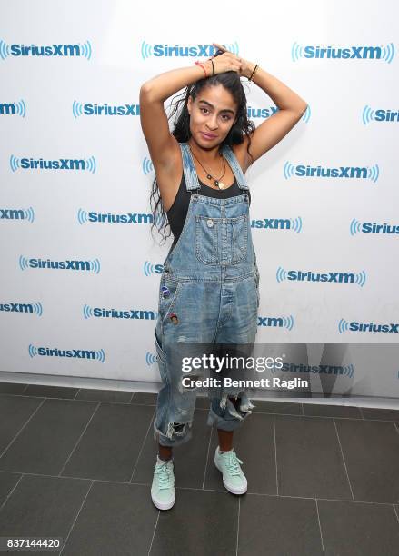 Recording artist Jessie Reyez visit SiriusXM at SiriusXM Studios on August 22, 2017 in New York City.