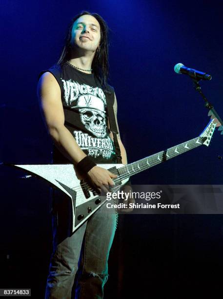 Matthew Tuck of Bullet For My Valentine performs a sold out show at Apollo, 16 November, 2008 in Manchester, England.
