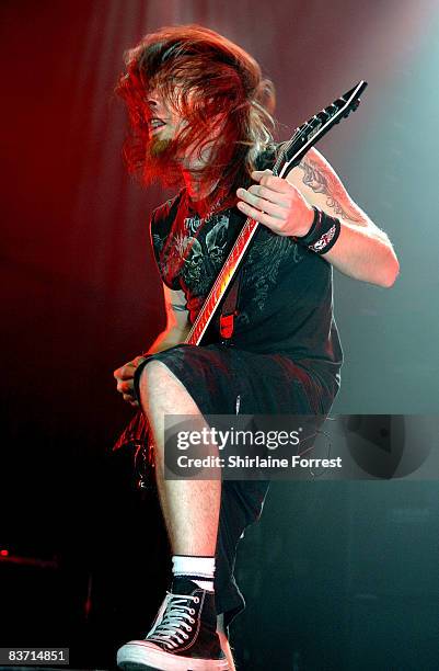 Michael Paget of Bullet For My Valentine performs a sold out show at Apollo, 16 November, 2008 in Manchester, England.