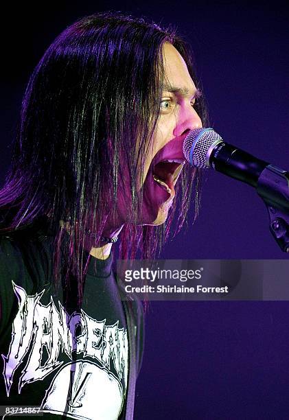 Matthew Tuck of Bullet For My Valentine performs a sold out show at Apollo, 16 November, 2008 in Manchester, England.