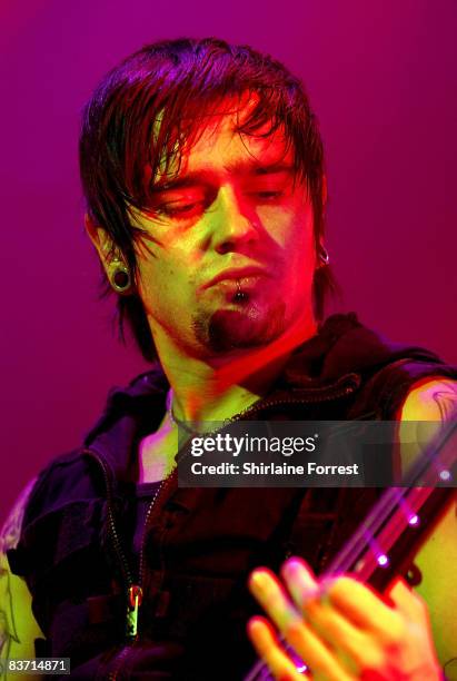 Jason "Jay" James of Bullet For My Valentine performs a sold out show at Apollo, 16 November, 2008 in Manchester, England.