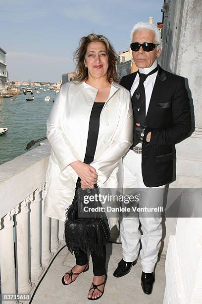 Zaha Hadid and Karl Lagerfeld