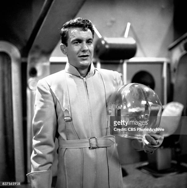 "Rod Brown of the Rocket Rangers" the CBS television science fiction series, broadcast live. Pictured is Cliff Robertson . Premiere episode titled:...