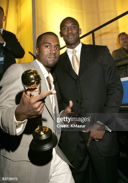 Kanye West, winner of Best New Male Artist, with Kobe Bryant