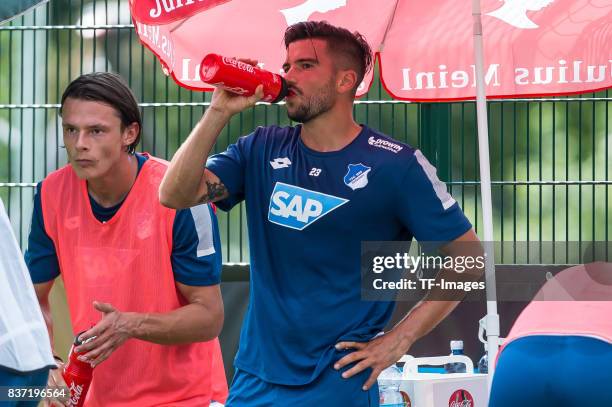 Marco Terrazzino of Hoffenheim looks on during the Training Camp of TSG 1899 Hoffenheim on July 16, 2017 in Windischgarsten, Austria.