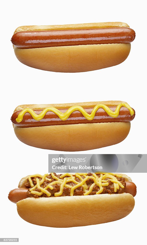 Hot Dogs on white