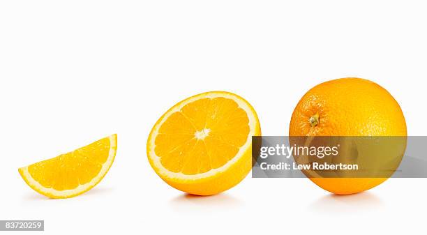 orange on white - vitamin c stock-fotos und bilder