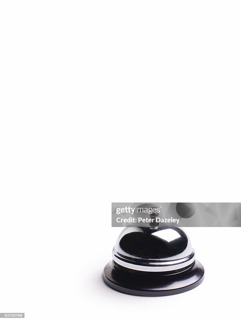 Desk service bell on white background