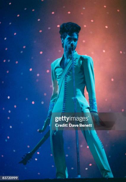 American musician Prince in concert at Earl's Court, London, 15th June 1992.
