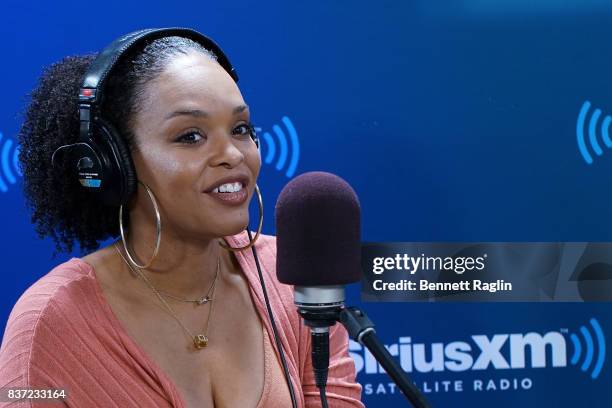 Recording artist Demetria McKinney visits SiriusXM at SiriusXM Studios on August 22, 2017 in New York City.