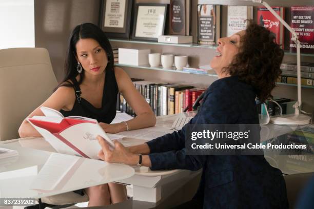 Bernie & Blythe" Episode 306 -- Pictured: Lucy Liu as Veronica Ford, Andrea Martin as Marilyn Kessler --