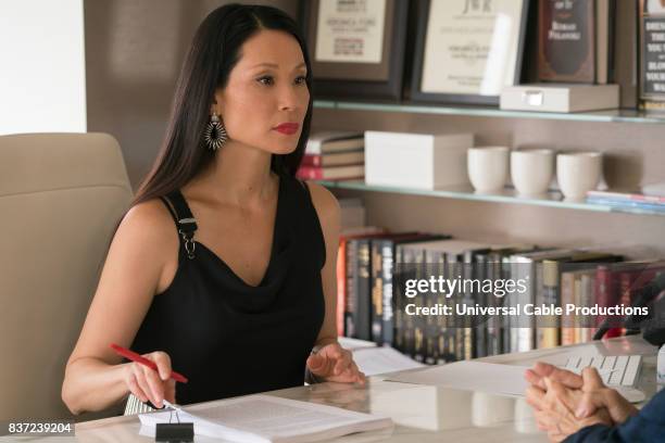 Bernie & Blythe" Episode 306 -- Pictured: Lucy Liu as Veronica Ford --