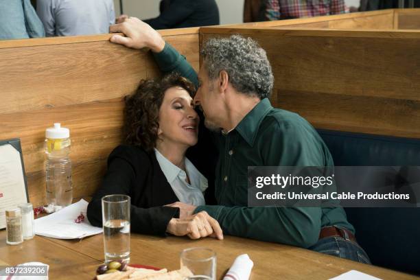 Bernie & Blythe" Episode 306 -- Pictured: Andrea Martin as Marilyn Kessler, John Turturro as Dusty --