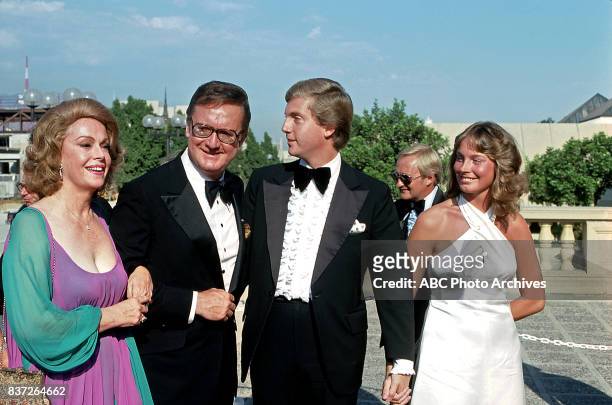 Actors Jane Meadows and Steve Allen arrive at the 31st Annual Primetime Emmy Awards on September 9, 1979 at the Pasadena Civic Auditorium, California