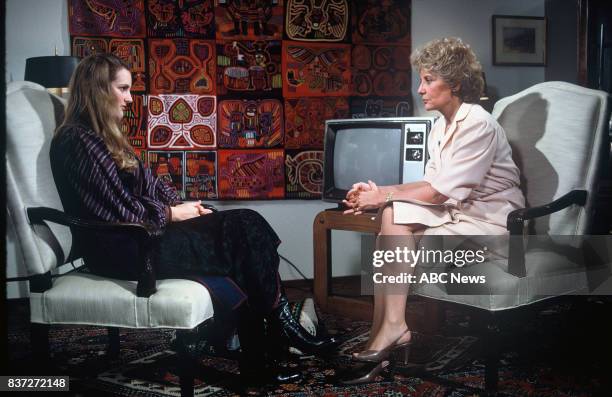 Interviewed PATTY HEARST on Walt Disney Television via Getty Images News' "20/20" airing 12/1/81 on the Walt Disney Television via Getty Images...